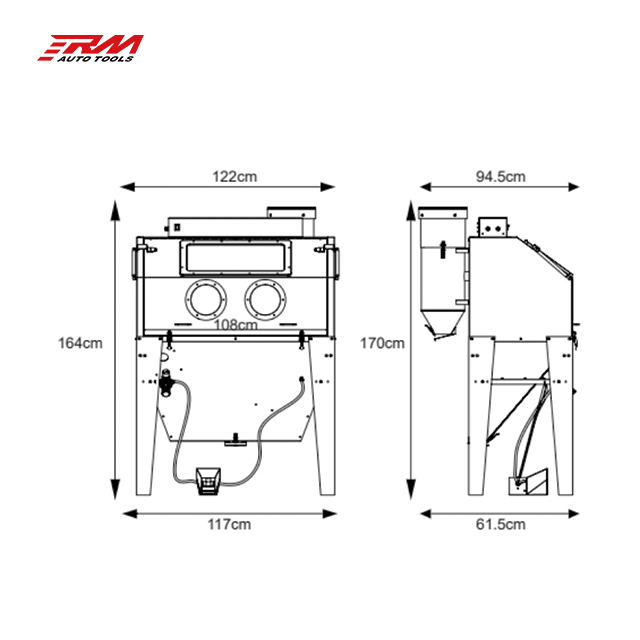 Máquina de Limpeza de Superfíc - Sandblaster Cabinet avaliação e preço